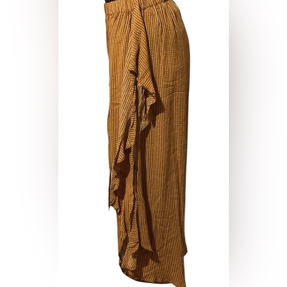 Kori fly-away tie waist pants / jumpsuit hobo wide leg. - Picture 11 of 13